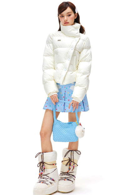 American Retro Stand Collar Down Jacket