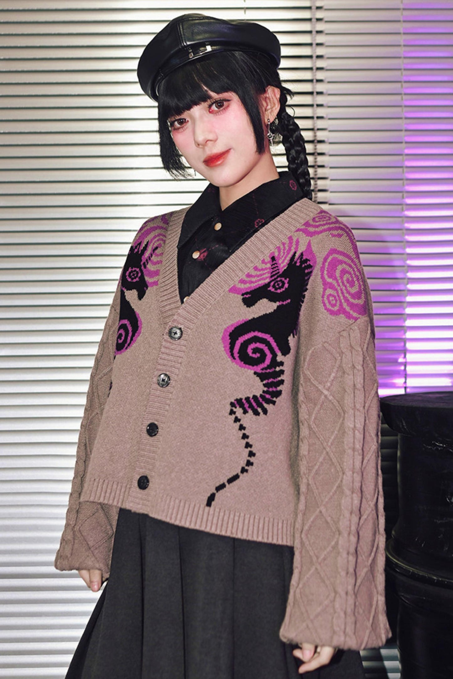 アンブライドゥルドチェスジャカードカーディガン