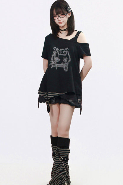 Schwarze-Katze-Rock-Punk-Set