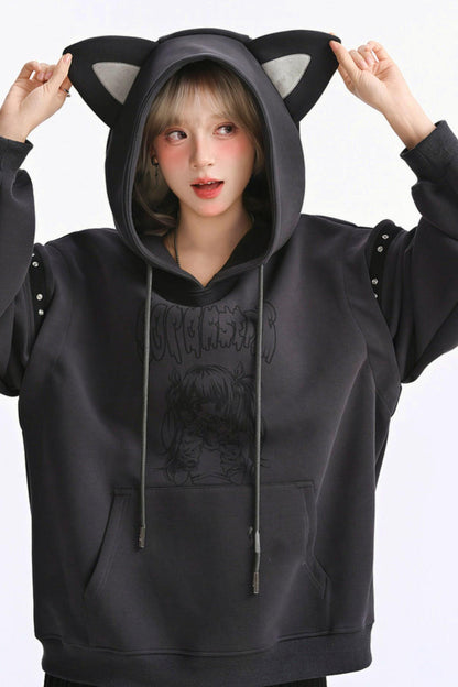 Sweet Cartoon Hooded Tops