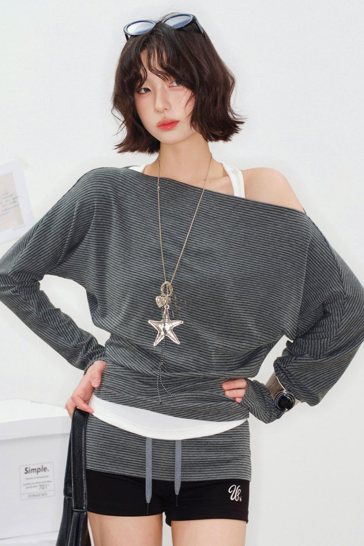 タイムスケールワンショルダートップス – Belchic