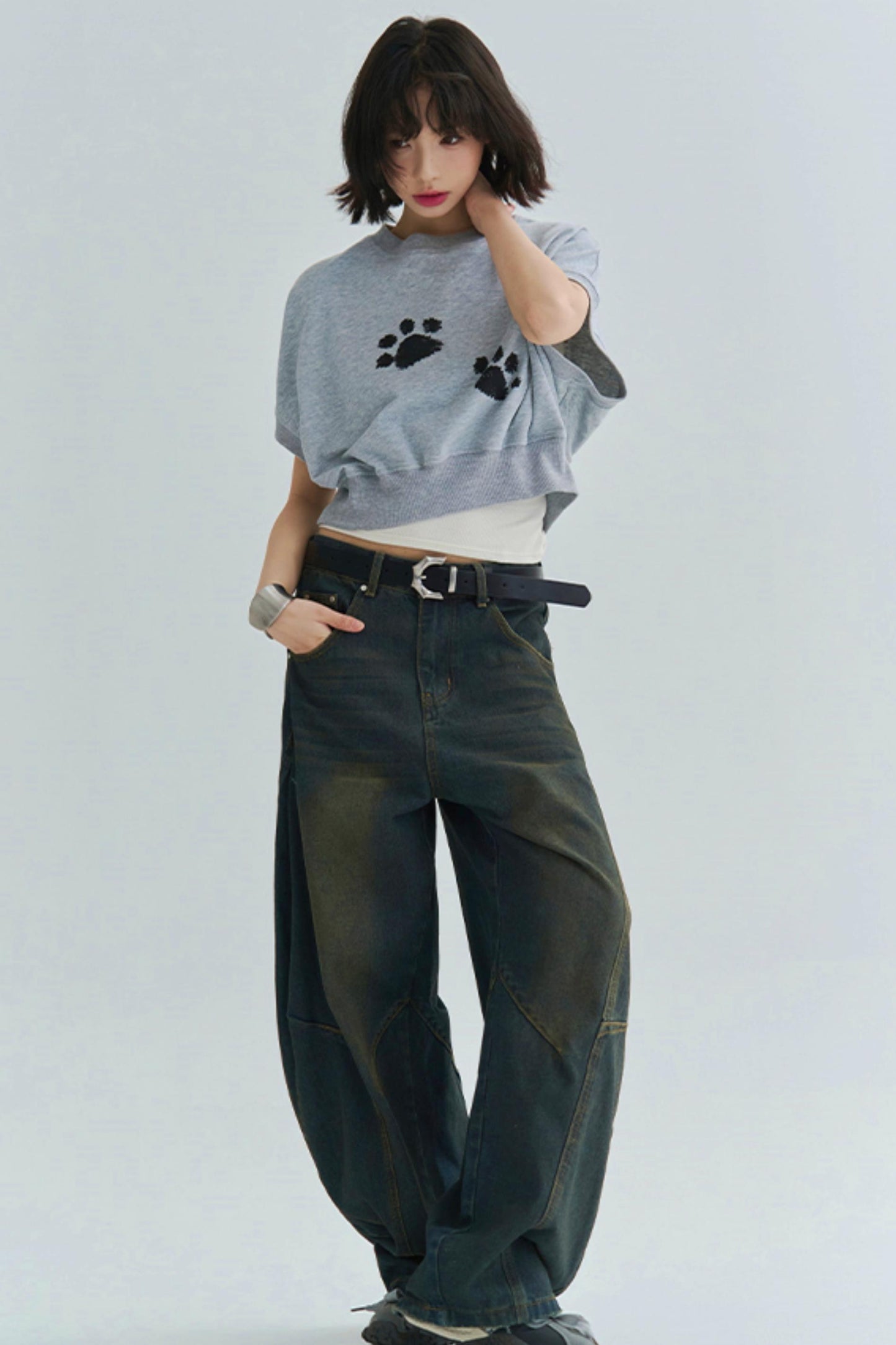Gravity Mark Crop Top + Shorts