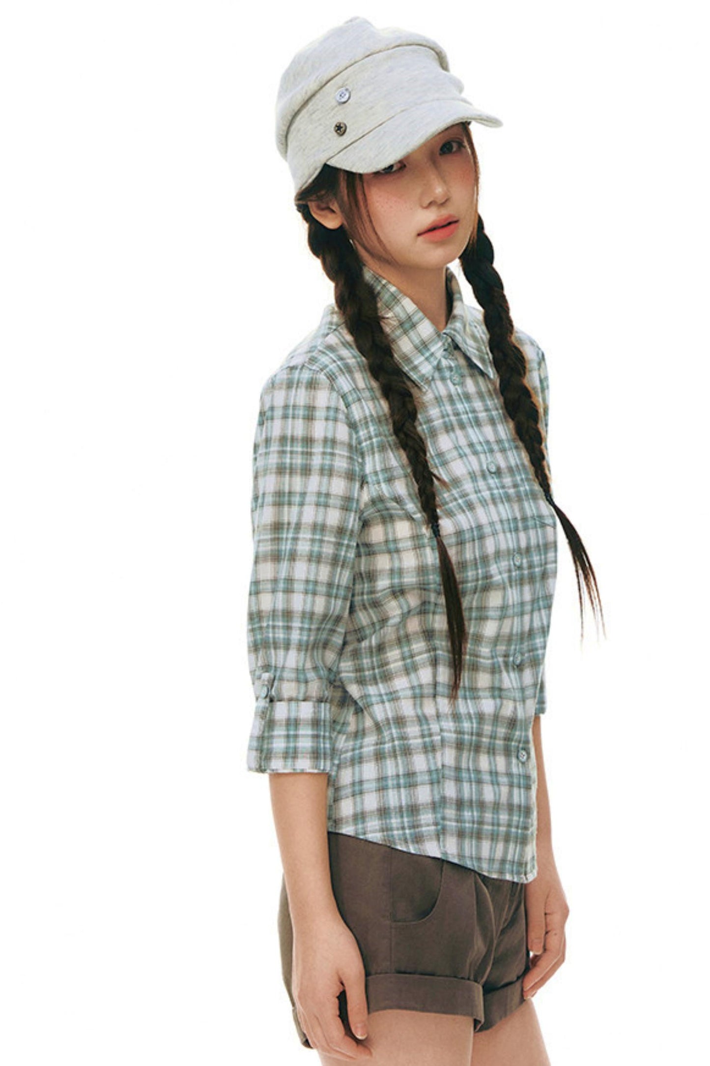 Plaid Y2K Fitted Top
