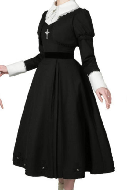 [Vorbestellung] Gothic White Night Kleid + Accessoires