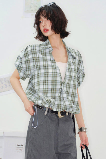 Retro Plaid Design Shirt