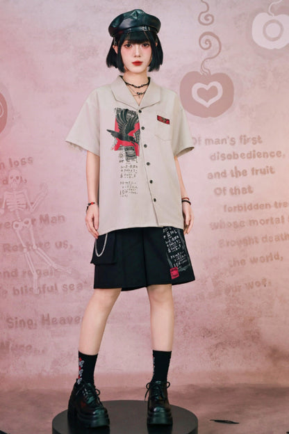 暗号チェーンワイドショートパンツ