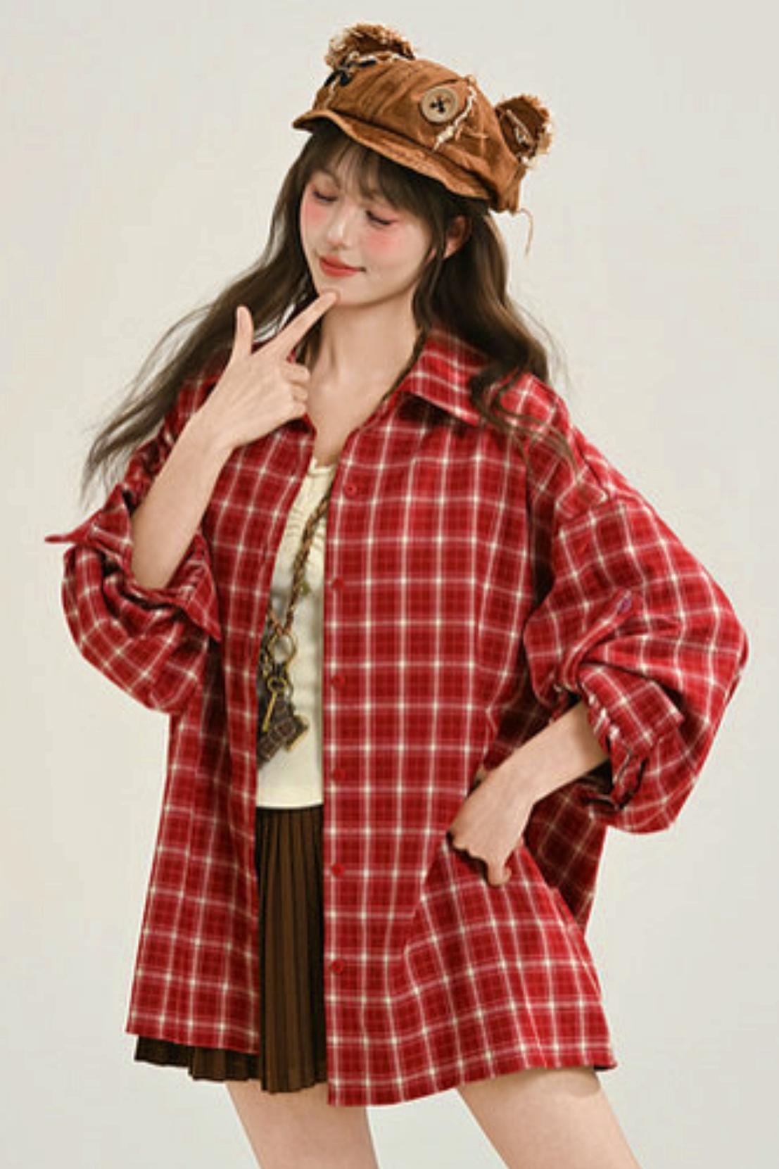 Plaid Winter Blouse
