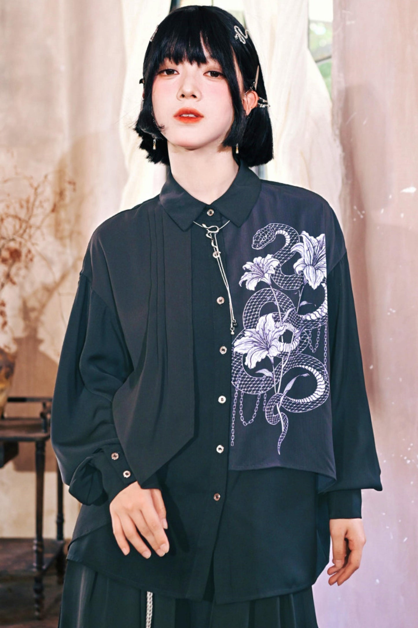 Dark Realm Chiffon Blouse