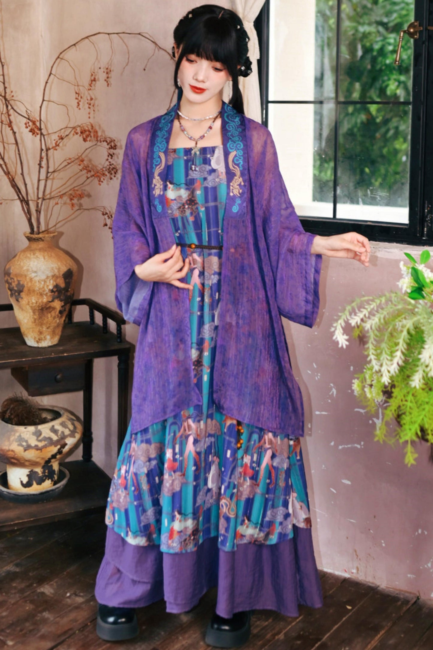 Sea of Clouds Fantasy Cami Dress + Cardigan
