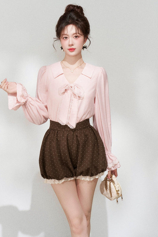 Pink Sweet Blouse + Shorts