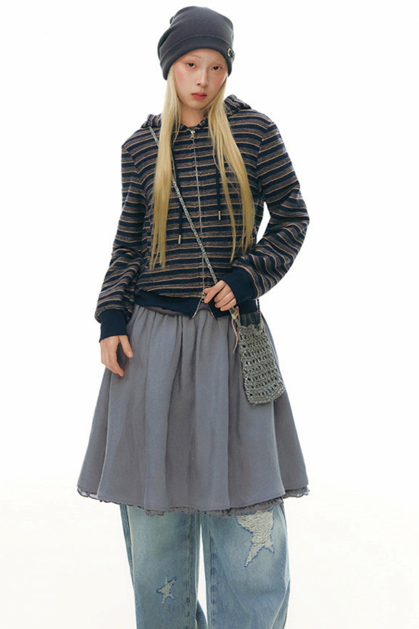 Star Wide Leg Denim Pants