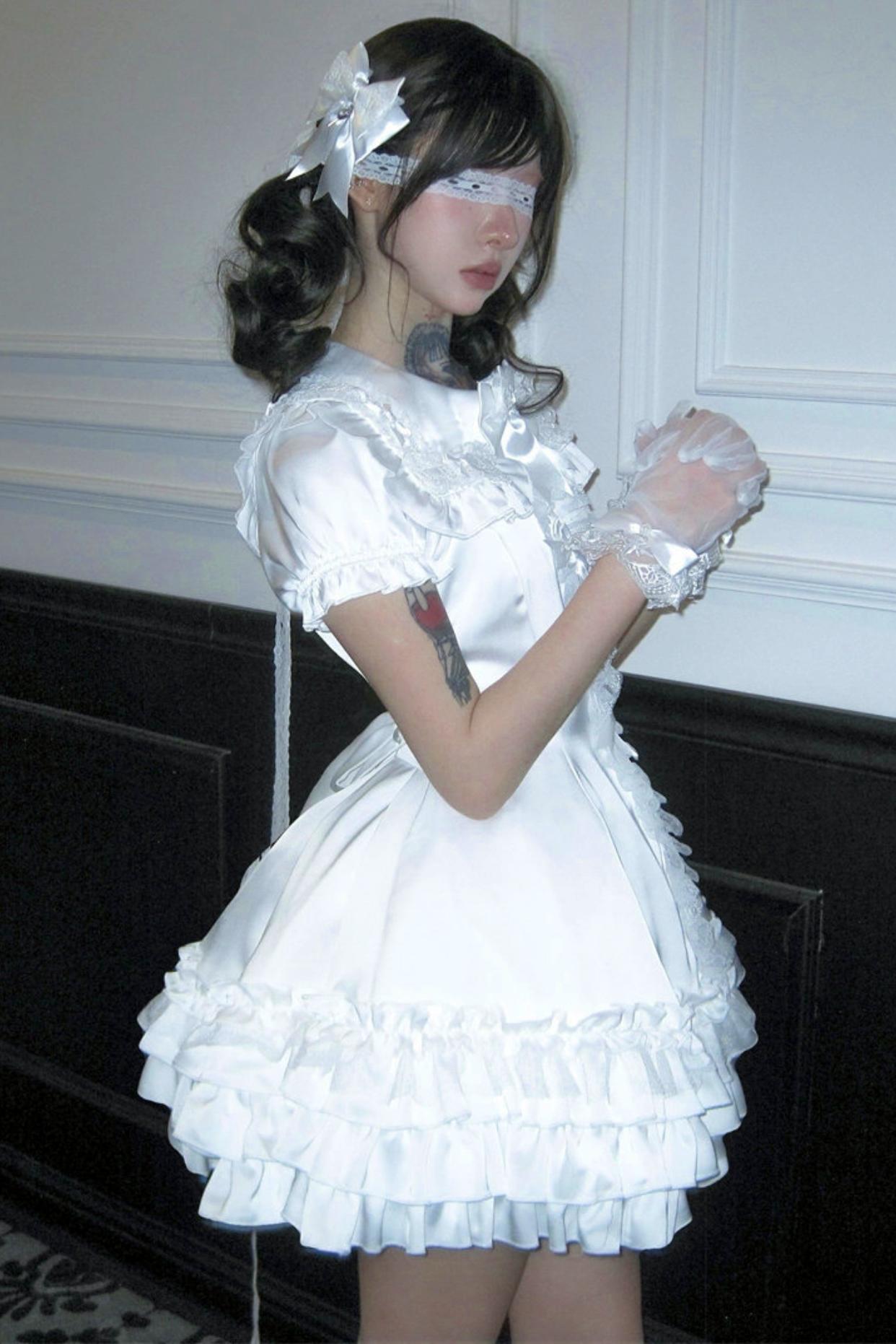 Satin Gothic Witch Dress