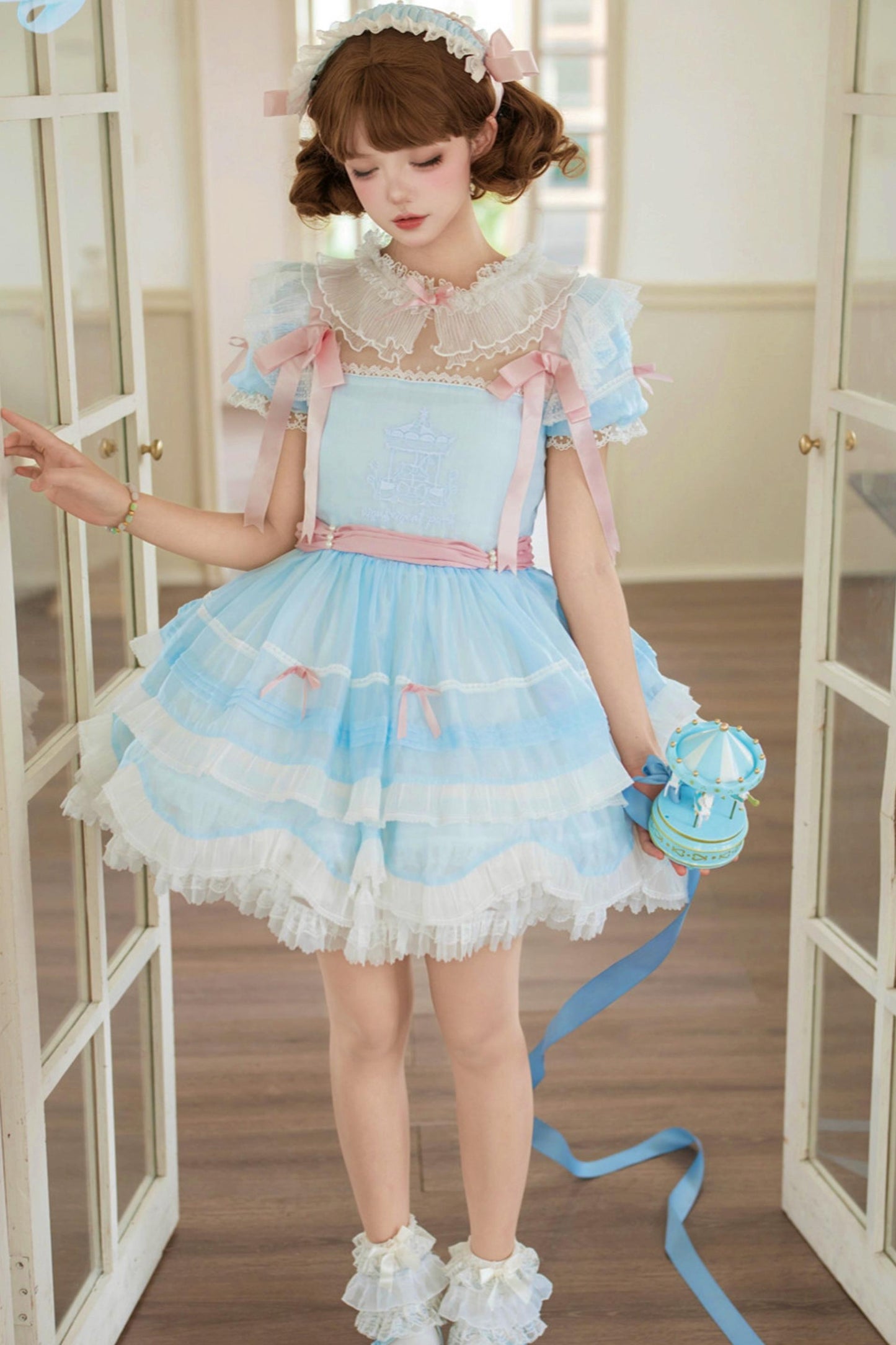 [Vorbestellartikel] Sommer-Karussell-Ballerinakleid + Accessoires