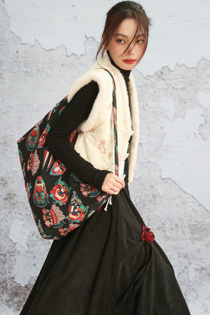 Coy Embroidered Winter Vest