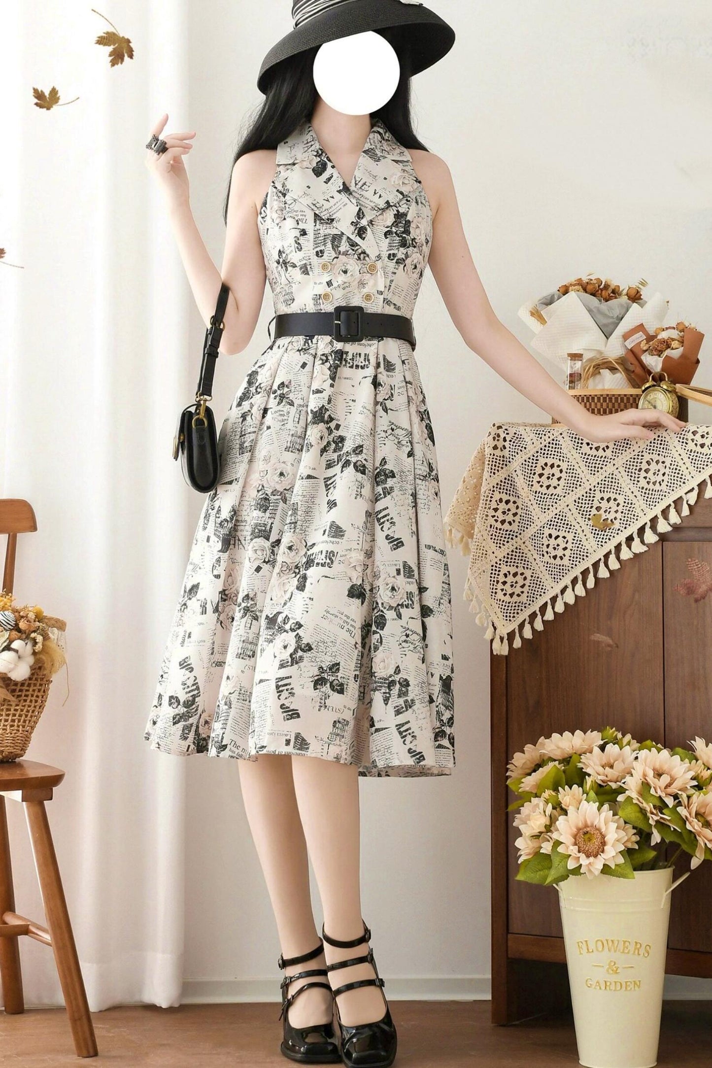 Französisch Elegantes Flare-Kleid