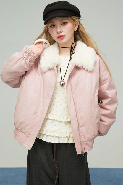 フラッフィーラムウールラペルコート