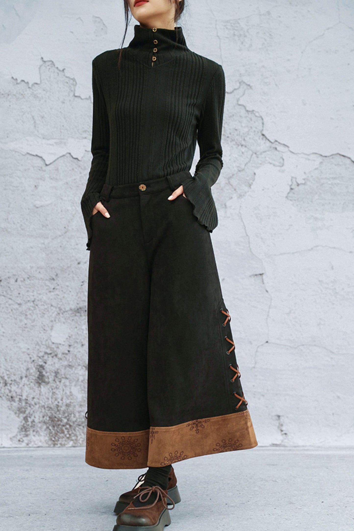 トゥーウェイカラーニットトップ