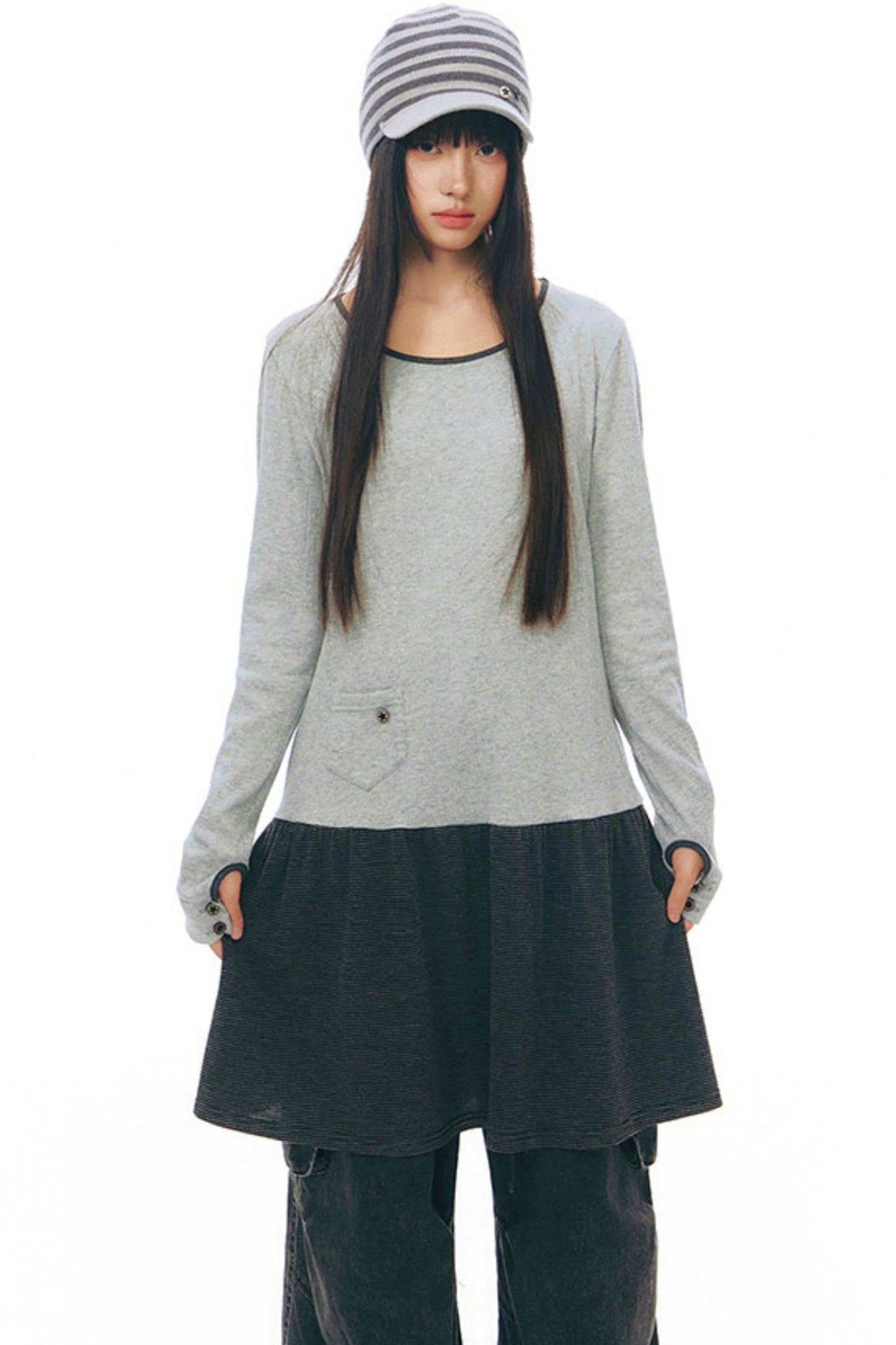 ボーダーニットキャップ