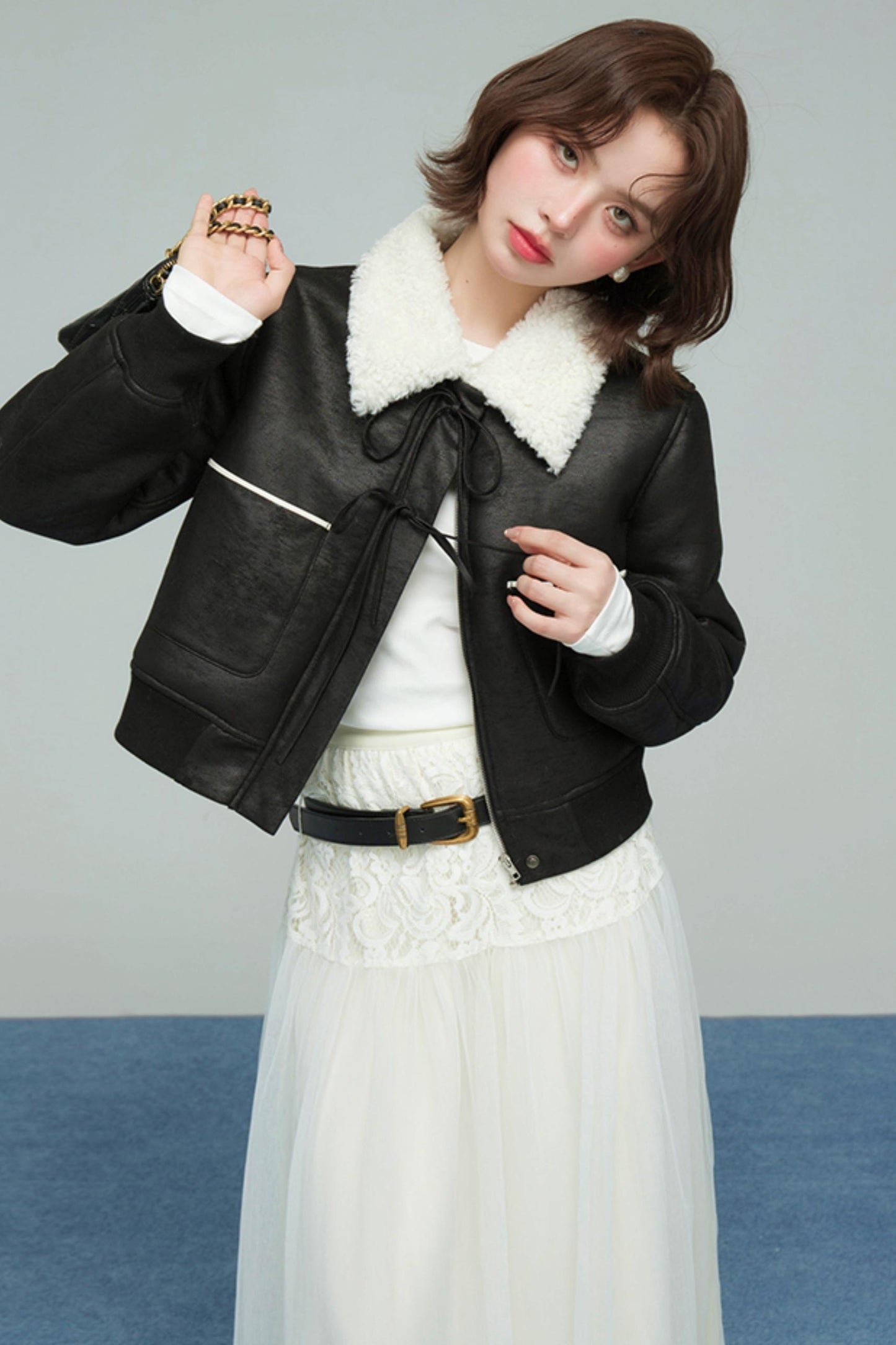 ムーンライトレースプリーツスカート　