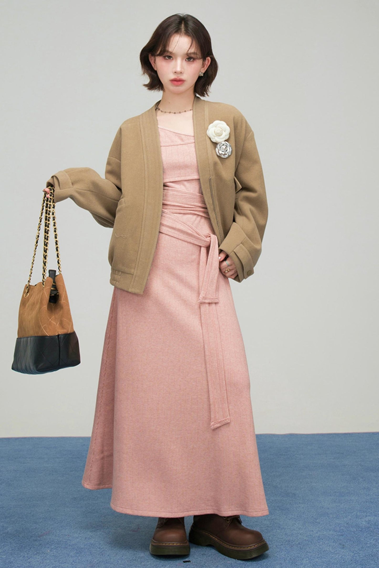 スイートロングニットドレス