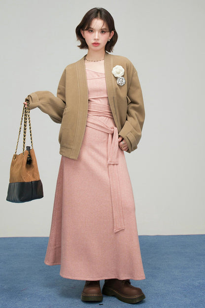 スイートロングニットドレス