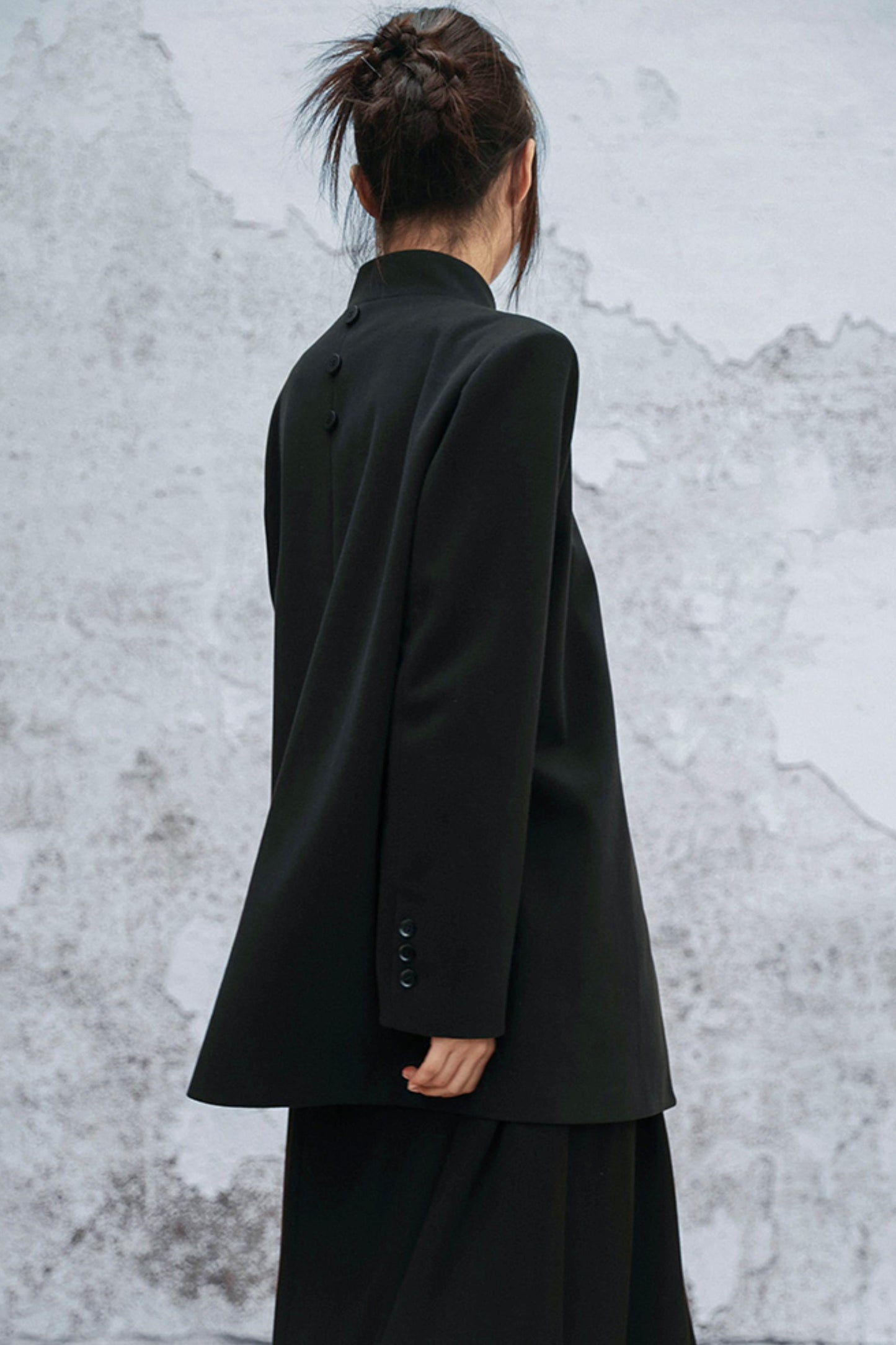 アシメトリカルパッチワークブレザー