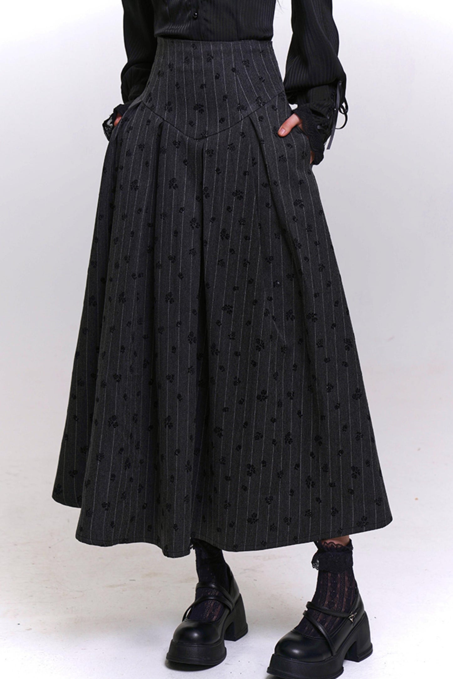 クラシックストライプパターンエーラインスカート