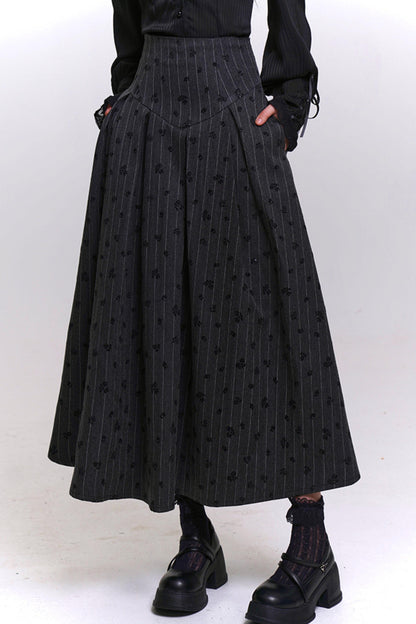 クラシックストライプパターンエーラインスカート