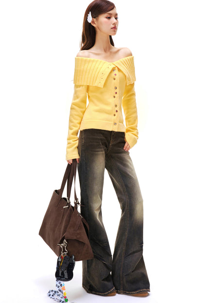 Retro Washed Flared Pants