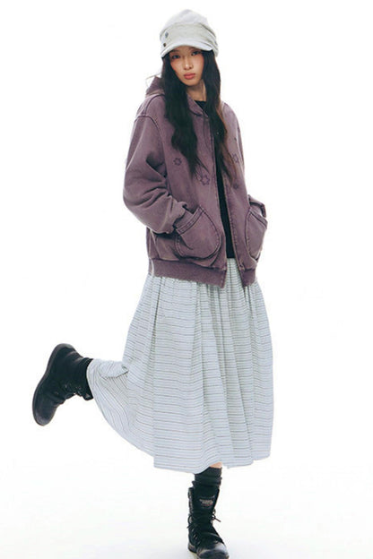 チェックレトロミディスカート