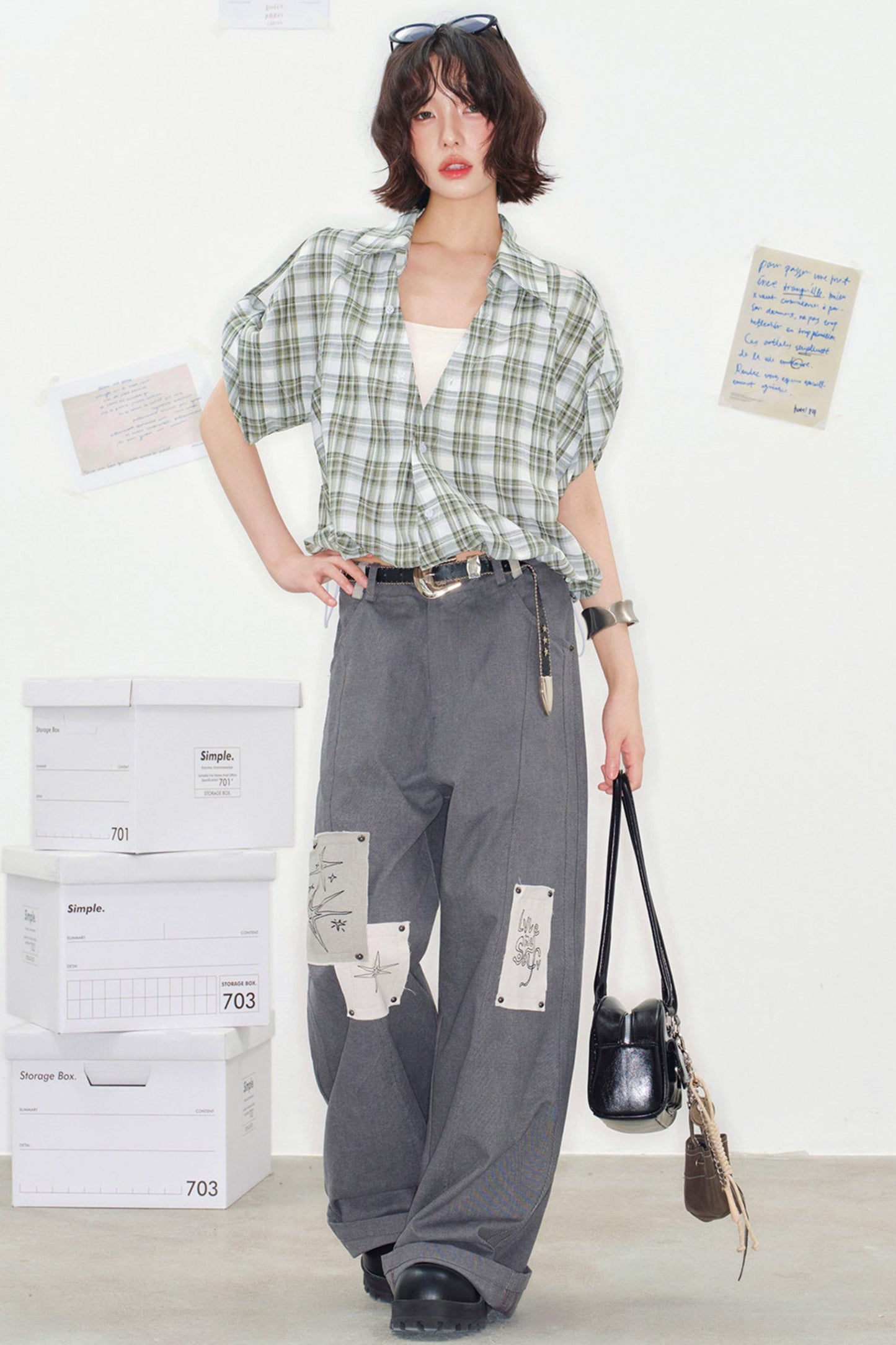 Retro Plaid Design Shirt