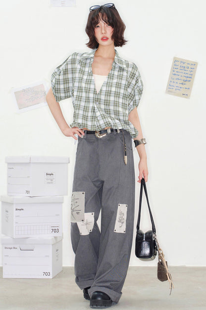 Retro Plaid Design Shirt
