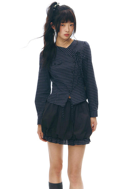 フラワーバッドスプライスドスカート