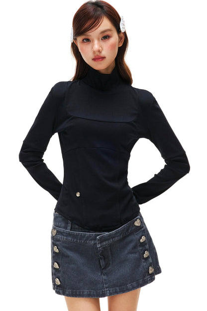 Slim Basic Turtleneck Top