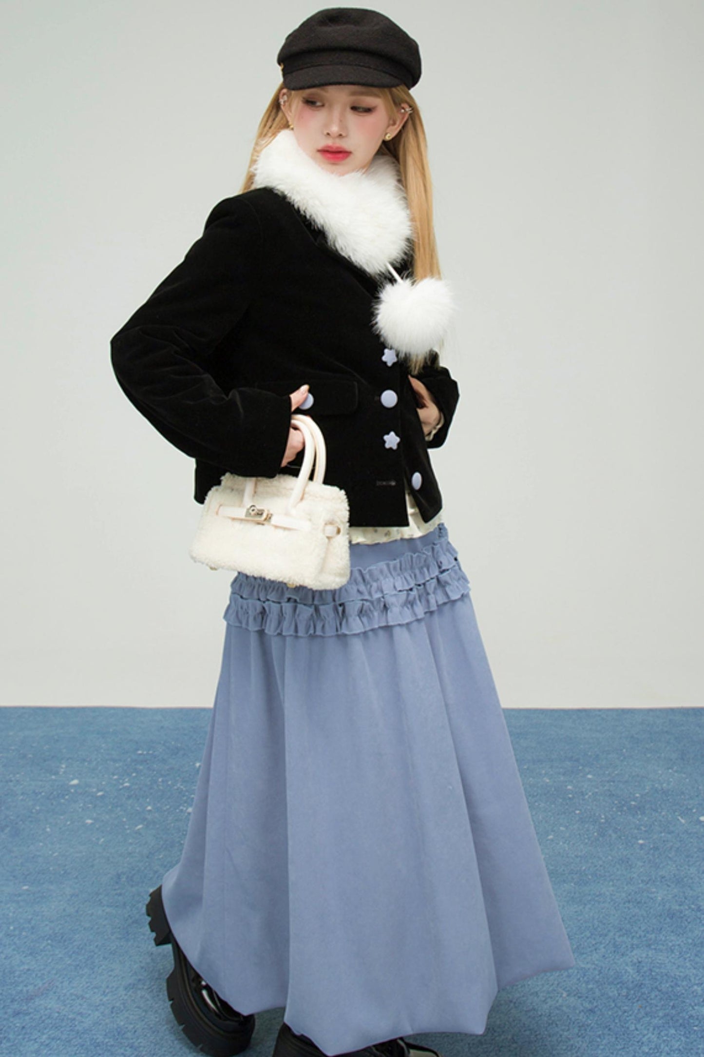 スウィートハートラッフルドバッドスカート