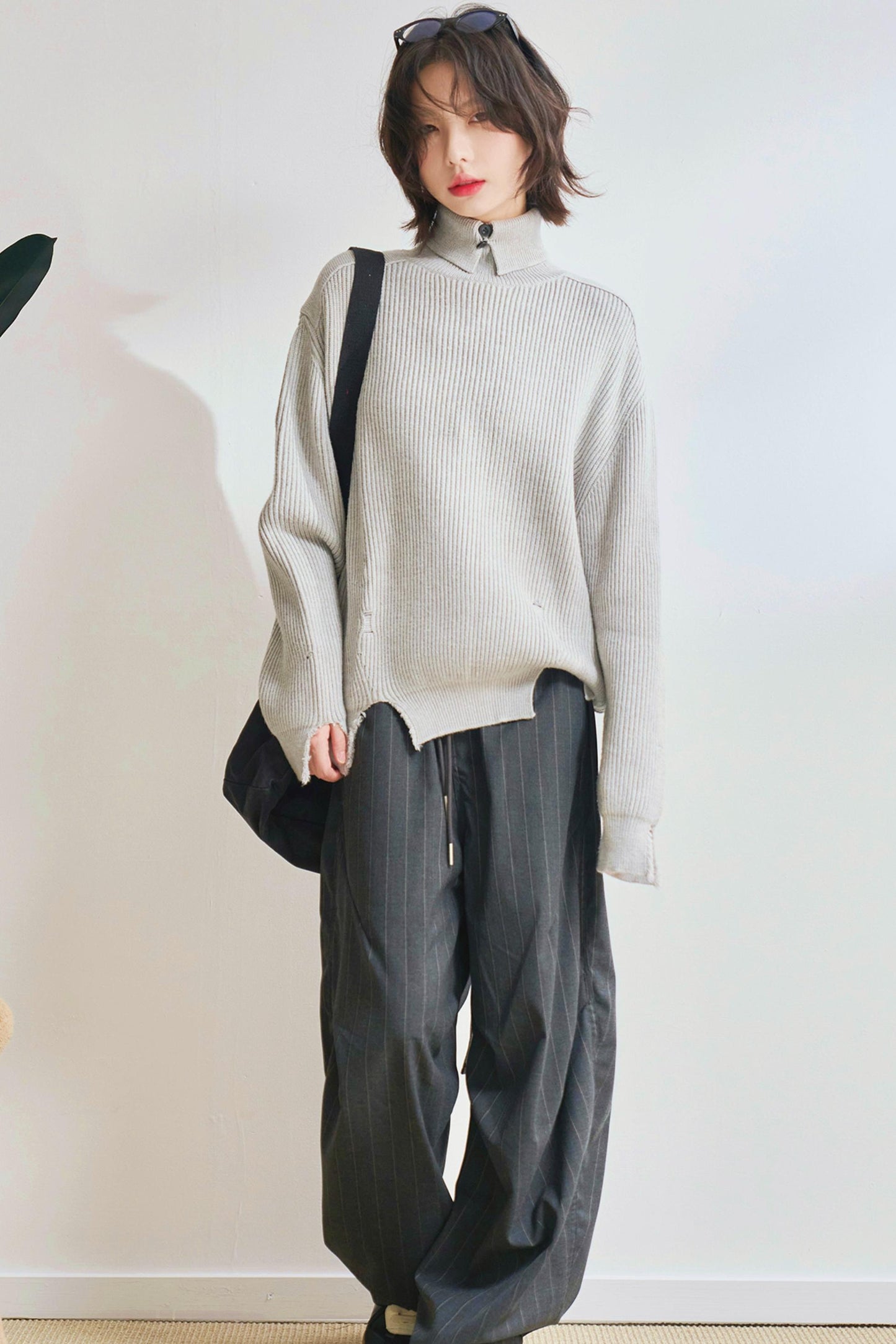 Basic Knit Turtleneck Sweater