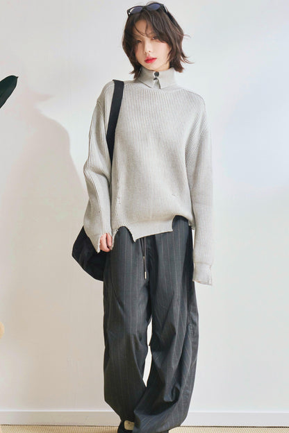 Basic Knit Turtleneck Sweater