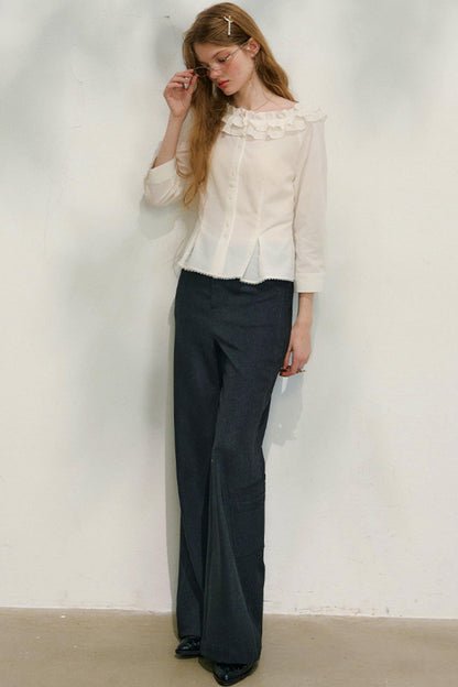 러브 프릴 레이스 블라우스