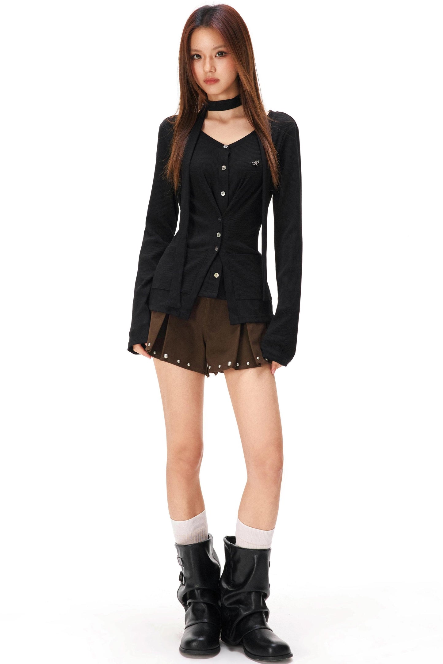 レトロリベットヘムスカート