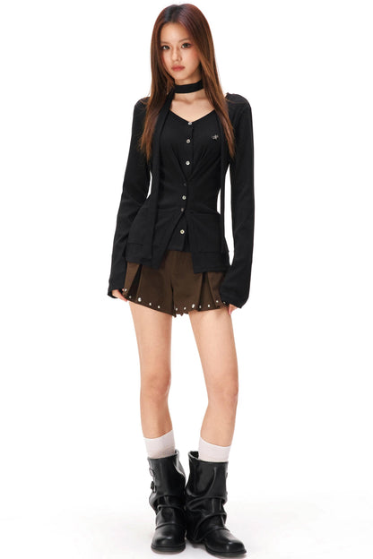 レトロリベットヘムスカート