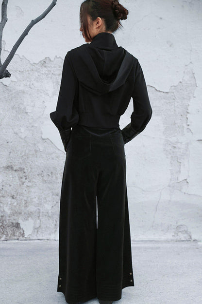 ダークビッグフードショートジャケット