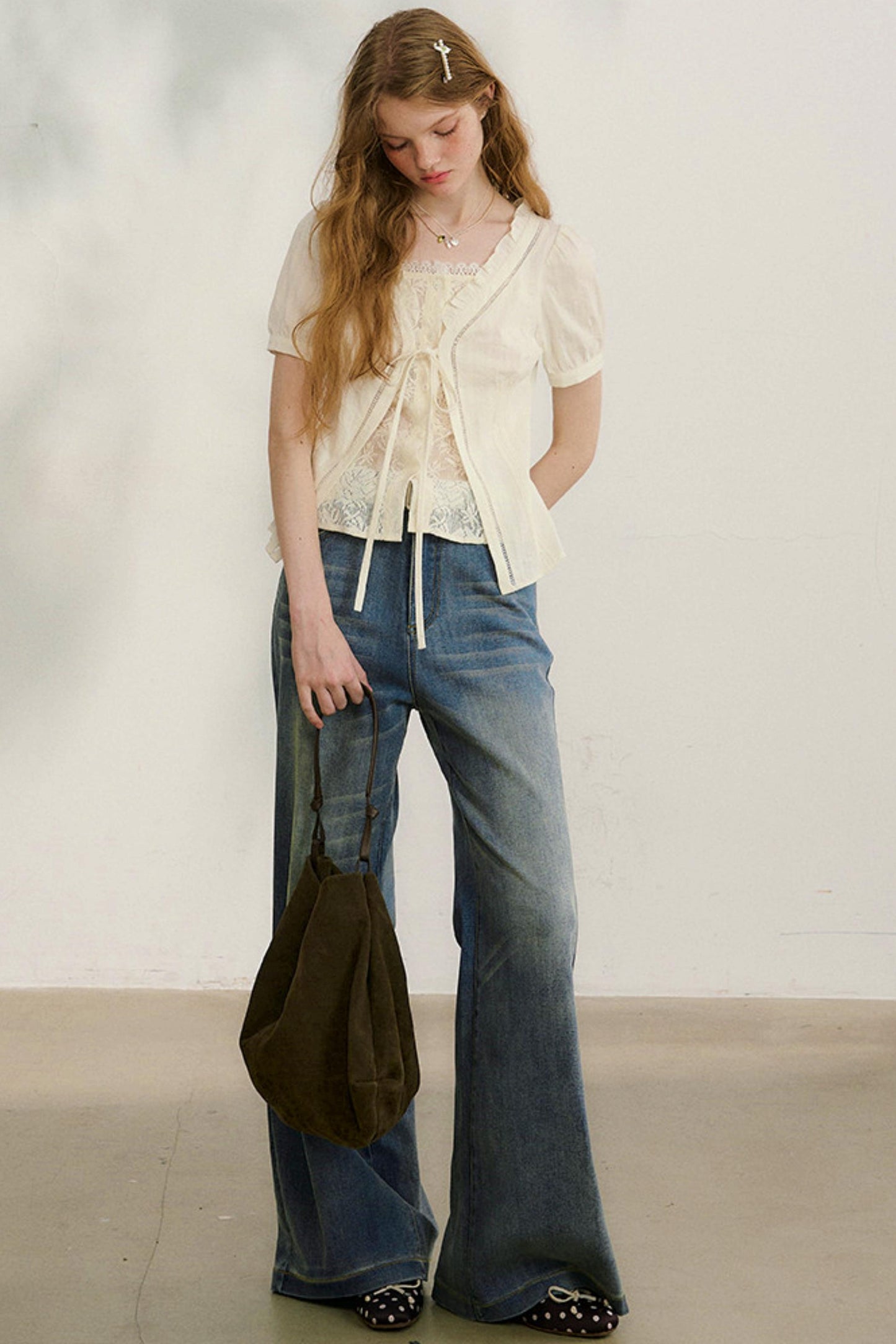 ルーズデニムパンツ