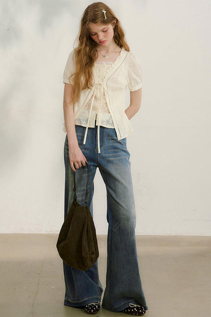 ルーズデニムパンツ