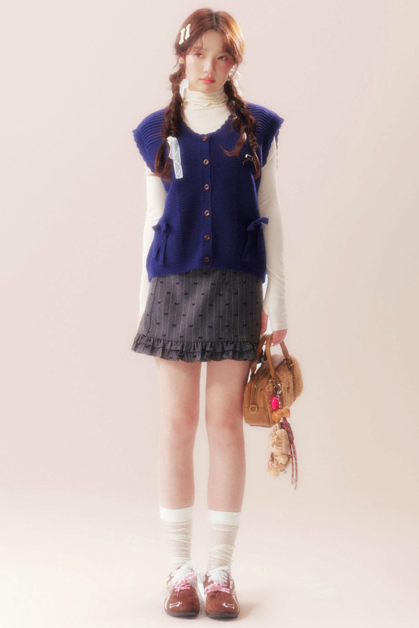 ムーンライトソングリボンニットベスト