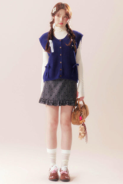 ムーンライトソングリボンニットベスト