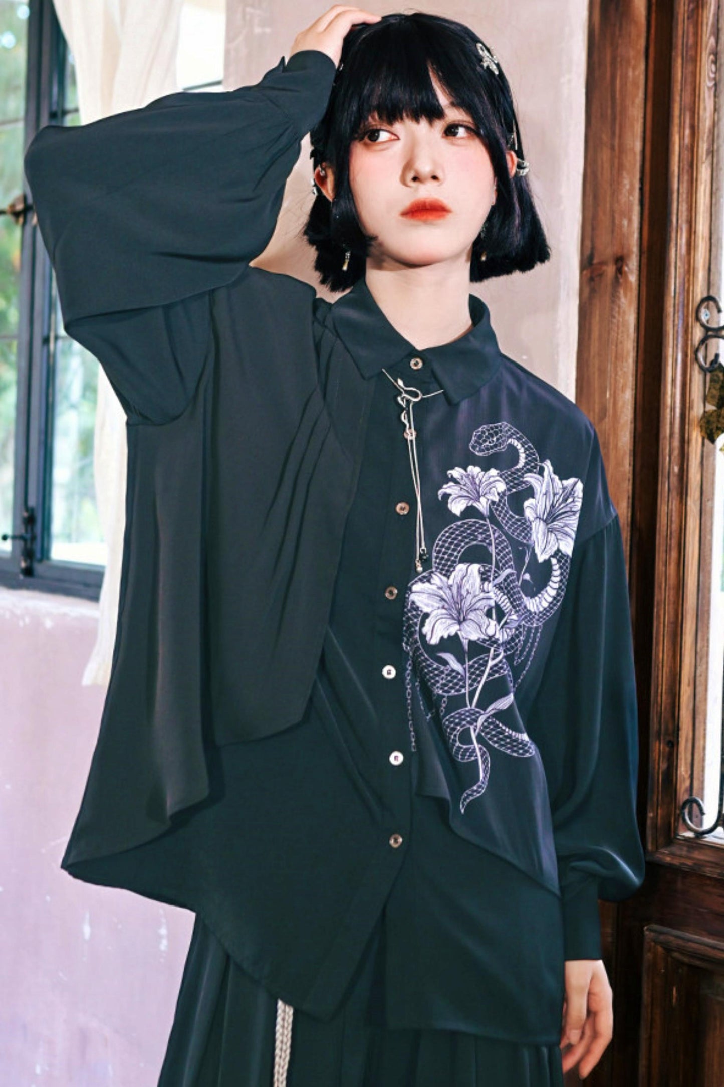 Dark Realm Chiffon Blouse