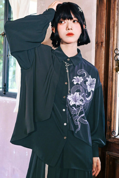 Dark Realm Chiffon Blouse