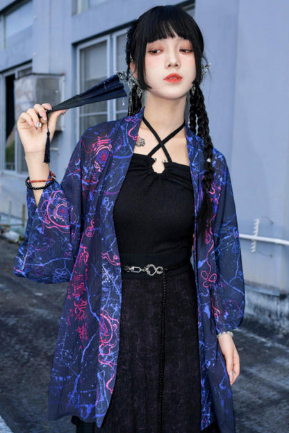 黑色纹理吊带背心