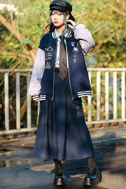 Stellar Meow Full Print Blouse