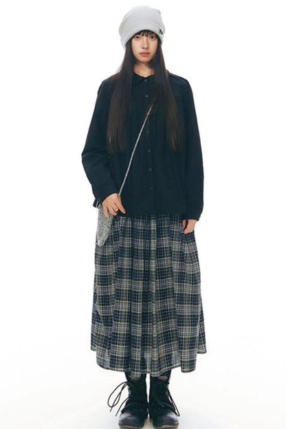 ドールカラープリーツコットンブラウス